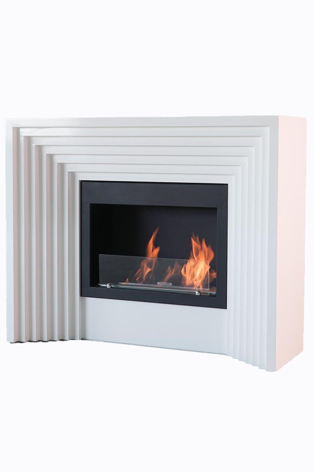 Akko White Freestanding Bioethanol Fireplace